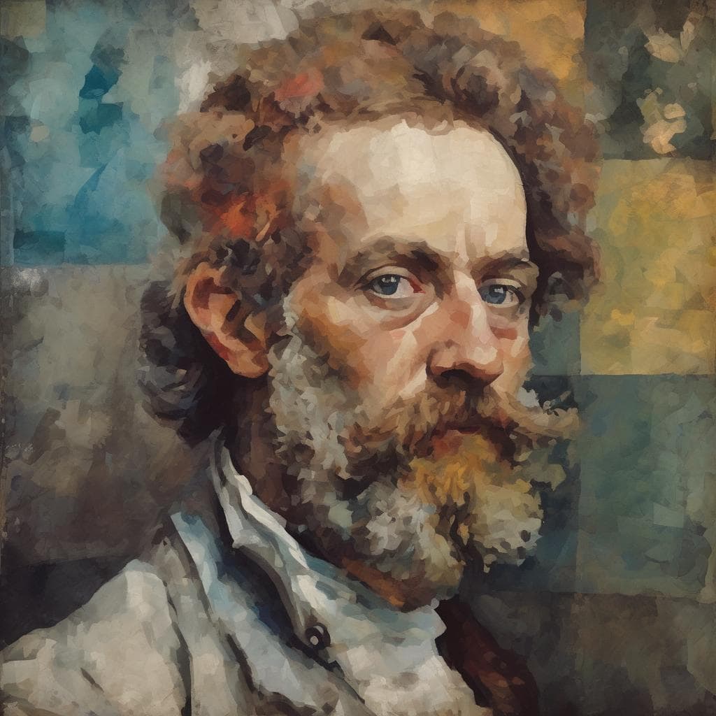 μονοχρώμο πορτρέτο άνδρα με καστανόξανθο μαλλί και μούσι, τέχνη και πολιτιστική κληρονομιά, παραδοσιακή τέχνη, χαρακτική τέχνη, πολιτιστική ταυτότητα.